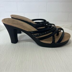 Jellypop Black Strappy Y2K Aesthetic Rockabilly Witchycore Pump Heel Sandals 9